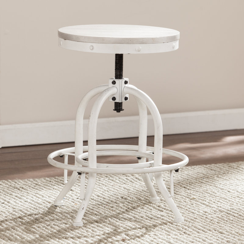 Tabouret de bar Lindaro, Blanc