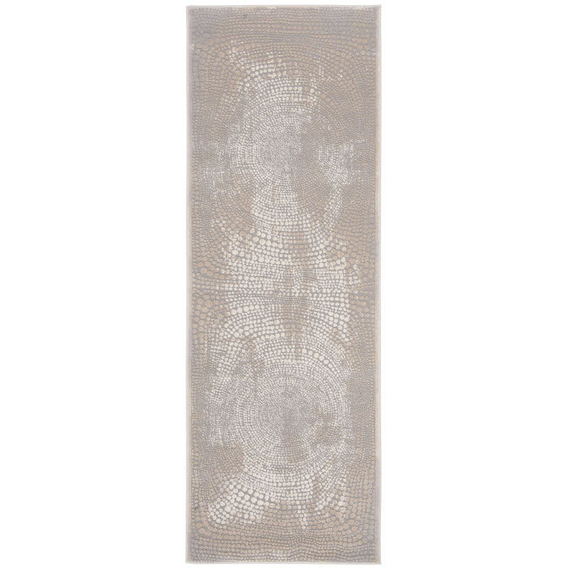 Wendi Performance Abstract Rug, Runner 2'7" x 12'