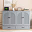 Lit double gris avec de grands tiroirs. Optimise l'espace dans la pièce. Peut contenir différents objets. Style élégant. Charges incluses. Simple à assembler. Tiroirs de L 75,1 po x l 56,7 po et H 41,3 po-10371333-10371338