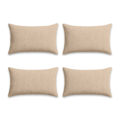 Ensemble de coussins décoratifs rectangulaires 4 po x 12 po x 20 po avec insert, tissu résistant à l'eau et aux rayons UV