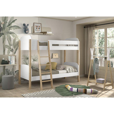 Kiddy European Single (90 X 200 Cm) Bunk Bed with Built-in Ladder Included