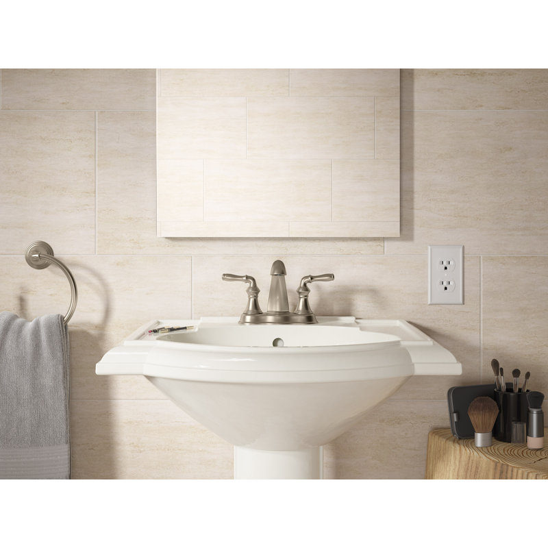 Kohler Devonshire Centerset Bathroom Sink Faucet, 1.2 gpm, Vibrant Brushed Bronze, Without Pop Up Drain