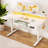 Standing Desk With Large Monitor Shelf,u Shaped Electric Standing Desk With Built-in Power Outlets, Gaming Desk With Led Light, Home Office Desk With Keyboard Tray,writing Desk With Versatile Hook-55515632