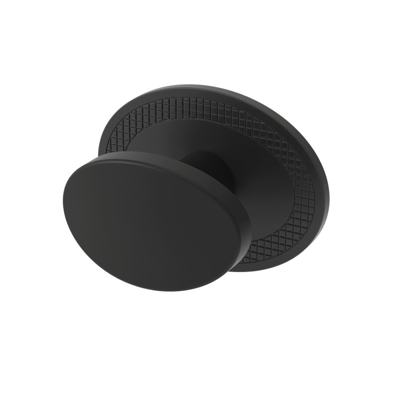 Beetle Granado 1 5/8" Length Oval Knob, Matt Black