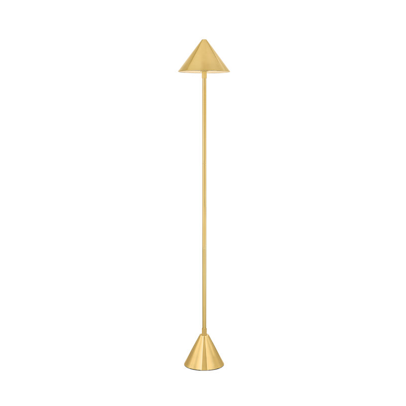 Lampe sur pied rechargeable Salma en laiton vieilli