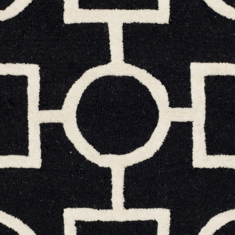 Sanyla Hand Tufted Wool Geometric Rug, Rectangle 9' x 12'