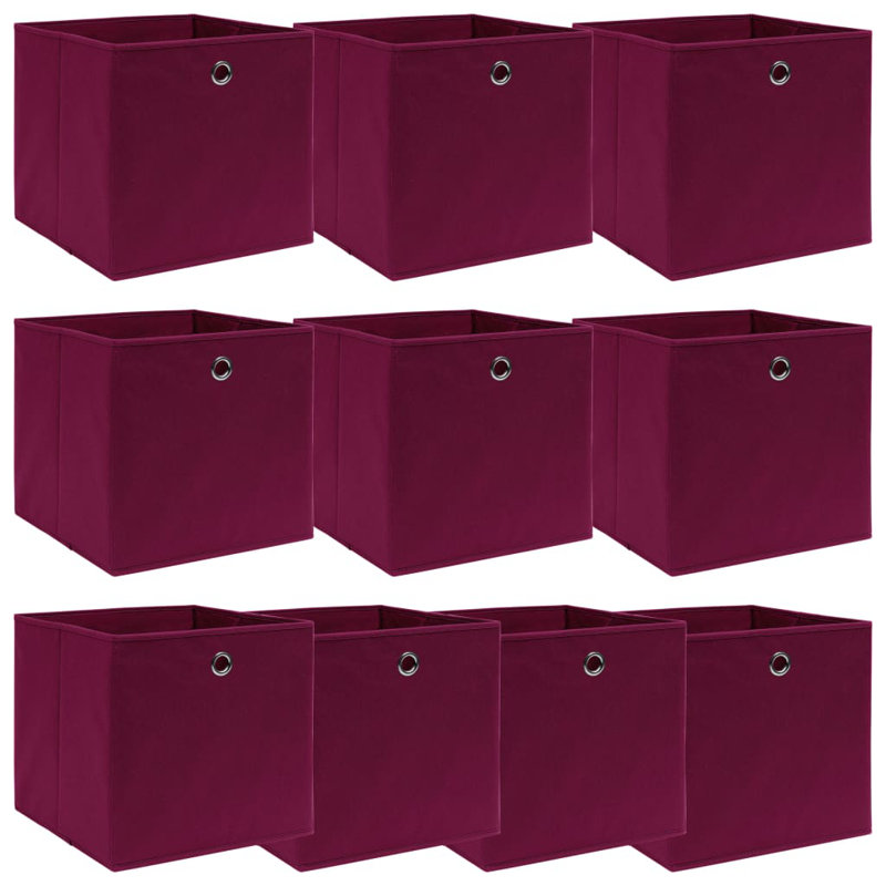 Rebrilliant Fabric Decorative Bin, Dark Red