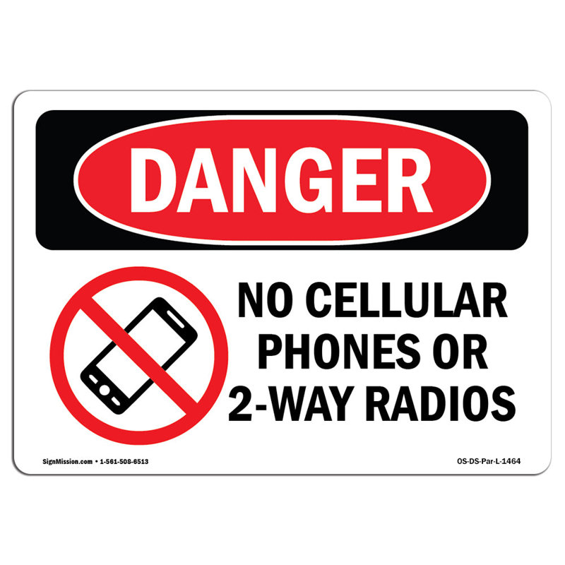 Danger Sign, 18" H x 24" W x 0.1" D