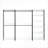 Walk-in Closet System, 111 in. W 3-Tower 7-Shelf Freestanding | White | Wood+Metal-1776785039