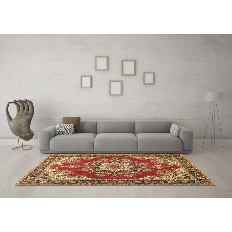 Washable Oriental Indoor Rug, Square 3'