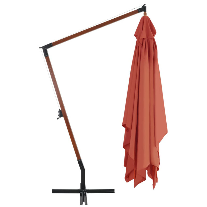 Parasol de jardin extérieur en terre cuite, Orange brûlé