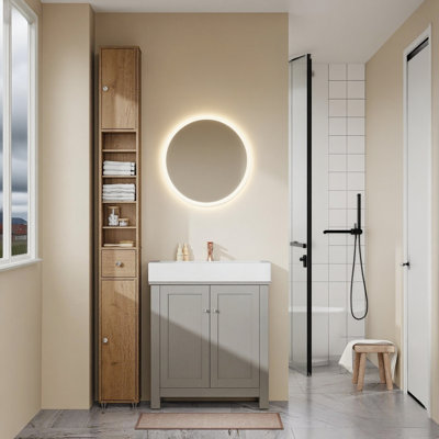 Munford Freestanding 20cm W Linen Cabinet