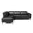 Valencia Pista Leather Reclining Sectional Sofa - Italian Nappa 11000 Top Grain Leather Couch- Power Reclining Seat With Leggett - Adjustable Headrests-106892702-106458974