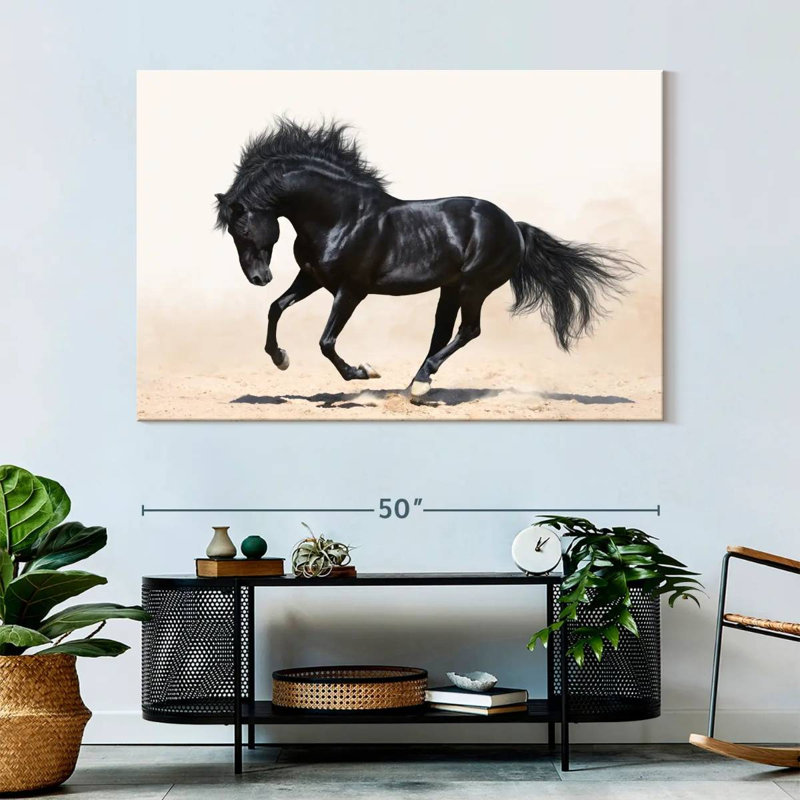Black Stallion, 34" H x 51" W