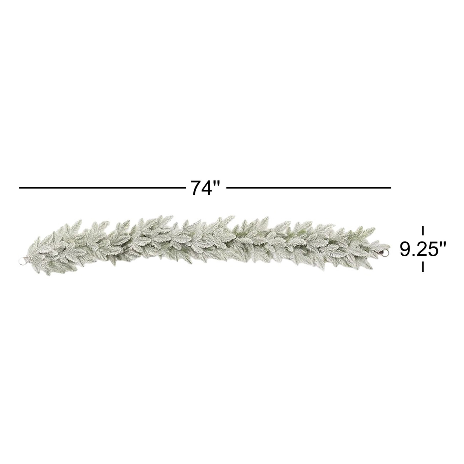 Flocked Pine Garland 6'L