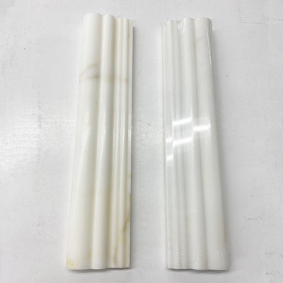 Calacatta 12" x 3" Marble Mosaic Tile