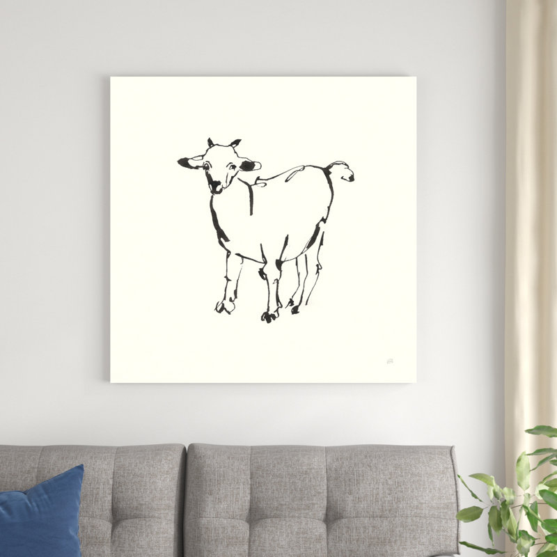 «Line Goat» par Chris Paschke, reproduction d'art sur toile tendue, H 36 po x l 36 po x P 1,25 po