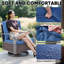 Ensemble de fauteuils oscillants et repose-pieds en osier Wyland-107381685