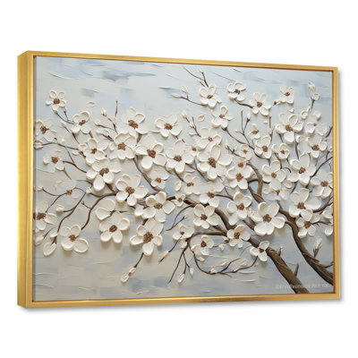 Dogwood Serenity Magical Tree I - Flower Field, reproduction d'art sur toile encadrée