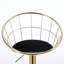 Paire de chaises de bar en velours noir, pivotant à 360 °, réglable en hauteur, moderne pour la salle à manger et les espaces (2), réglable en hauteur à 360 degrés, salle à manger revigorante