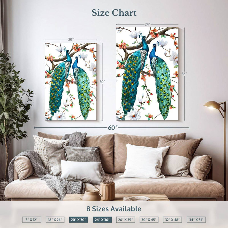 Brampt Paradise Birds I, 36" H x 24" W