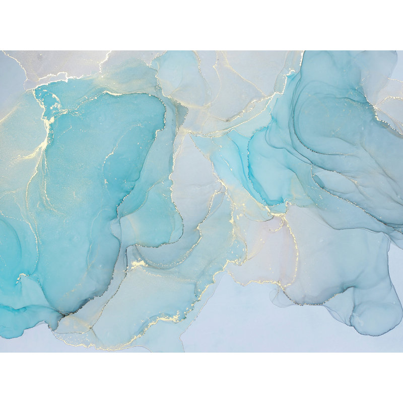 «Aqua Dream», art mural sur toile abstraite, H 12 po x l 16 po x P 1 po