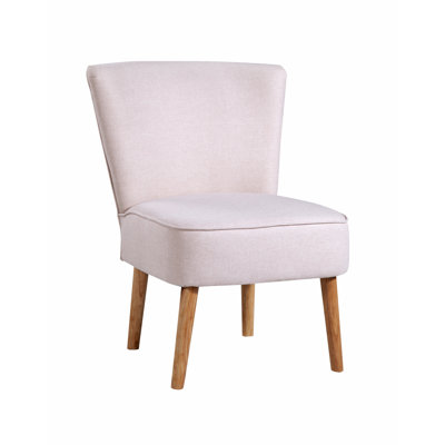 Noga Penelope Upholstered Armless Side Chair with Curved Back