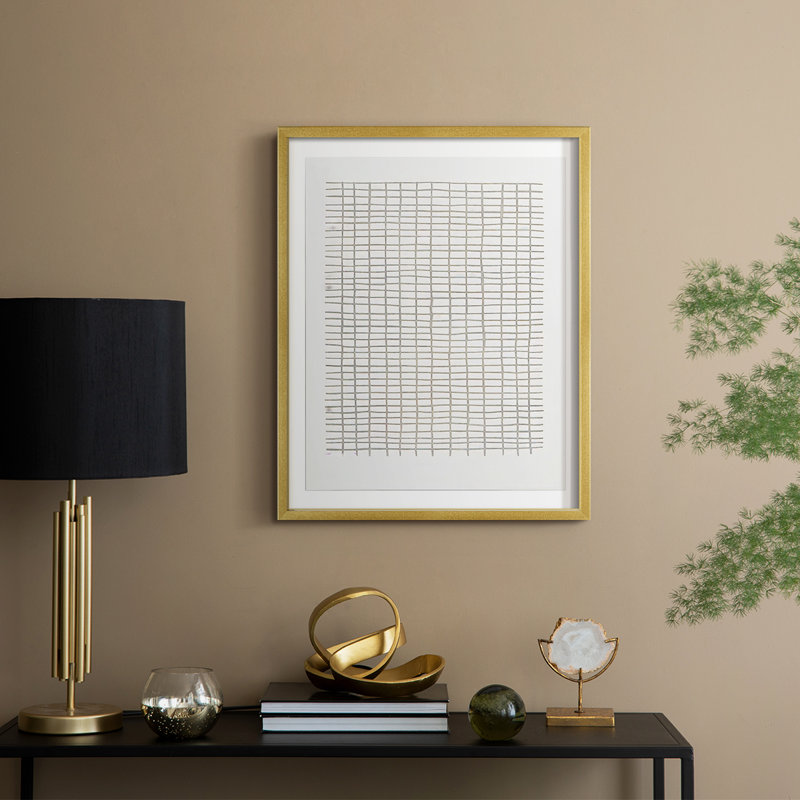 «Abstract CCXLI», reproduction encadrée - prête à être accrochée, H 14 po x l 11 po, Or