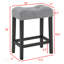 Ensemble de table de bar 59 pouces avec prise de courant, 3 tabourets rembourrés et conception compacte pour les espaces de vie modernes