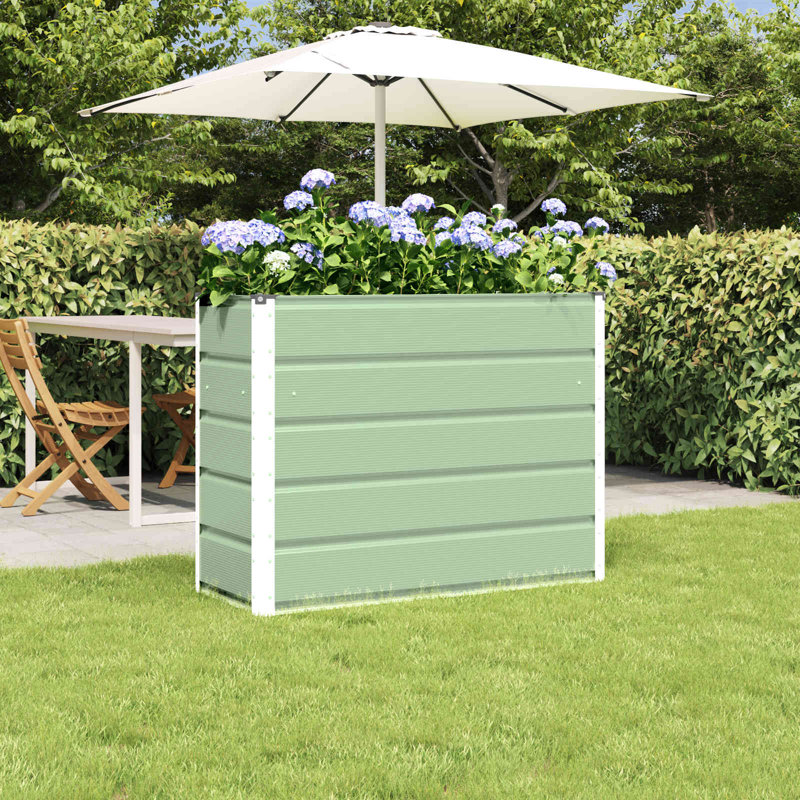  Planter Steel, 75cm H x 100cm W x 40cm D, Green