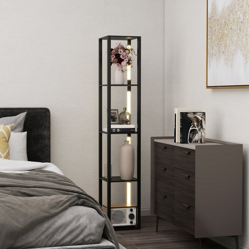 163cm PVC Veneer LED Column Floor Lamp