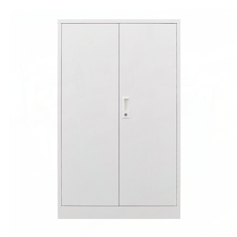 Metal Folding Storage Cabinet with Door Locks and Adjustable Shelves, Ideal for Home, Office, School, and Garage Use, White