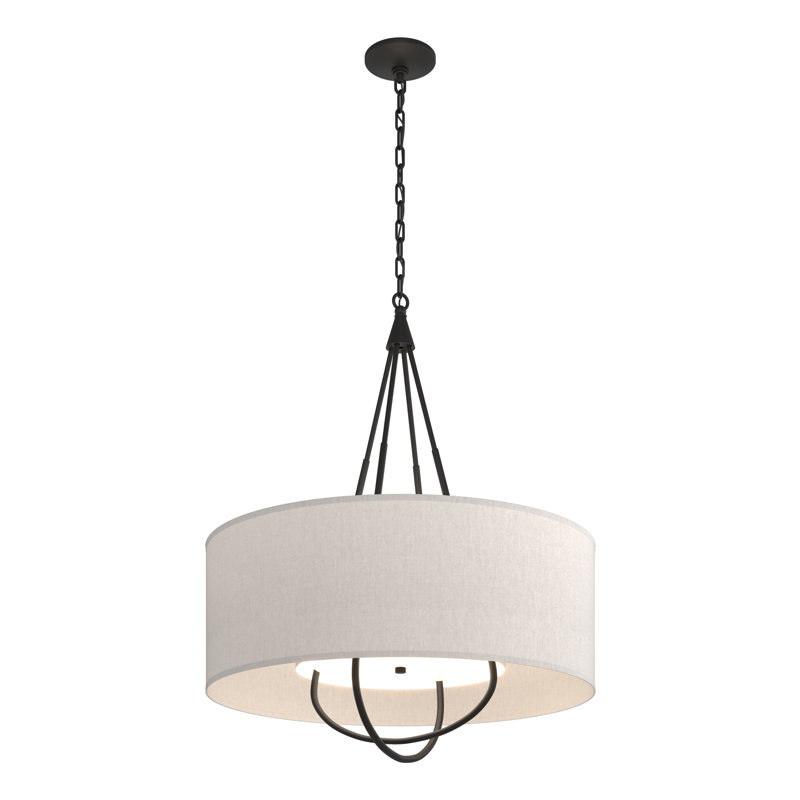 Loop 4 - Light Chandelier, Black, Black, Flax