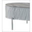 Table basse à finition brillante et chromée yukino avec rangement spacieux et design durable pour les salons modernes