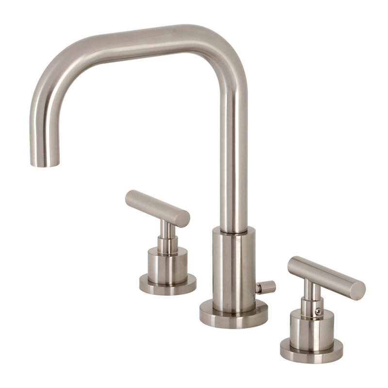 Robinet de salle de bain espacé Kingston Kingston, Nickel brossé
