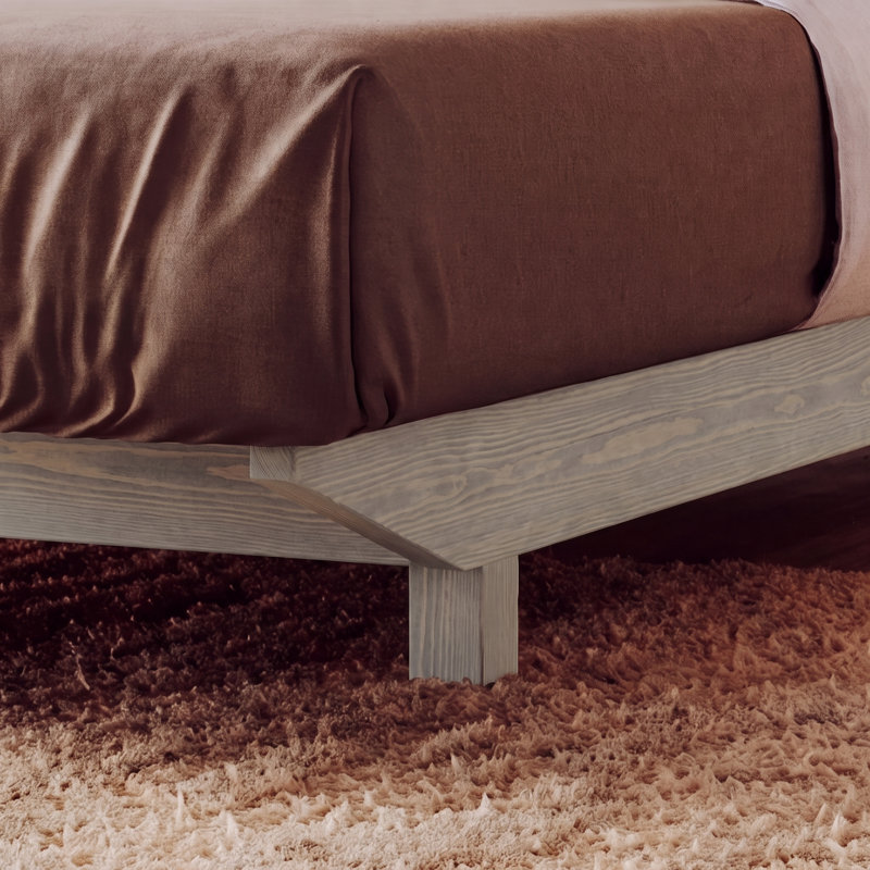 Base de lit Hardison, Lit double, Bois gris