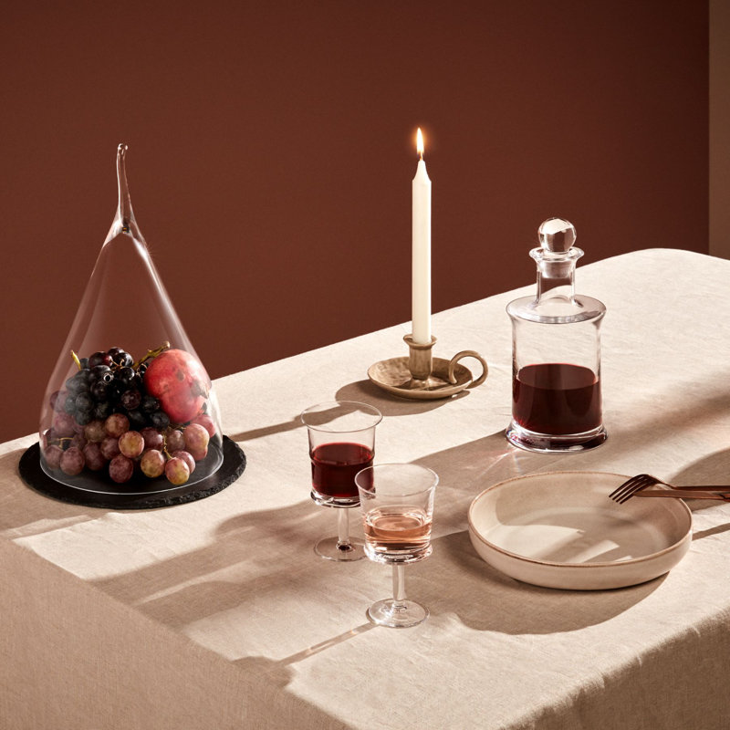 Elegant Lead-Free Crystal Wine Decanter with Circular Stopper