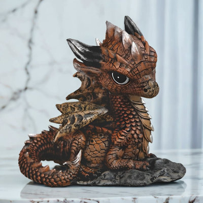 4"H Dragon Sitting Figurine
