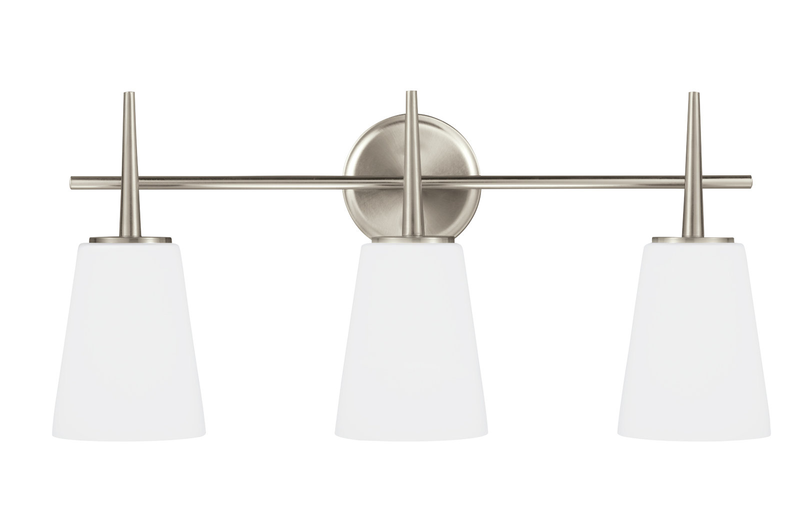 Erlandson 3-Light Dimmable Vanity Light, Brushed Nickel, 9 W A19 Medium