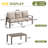 Aluminum Outdoor  3 Person Patio Sofa With Coffee Table-2112876831