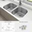Évier de cuisine à double cuve encastrable 32 po x 18 po avec finition en acier inoxydable 304 de calibre 18 Sinber