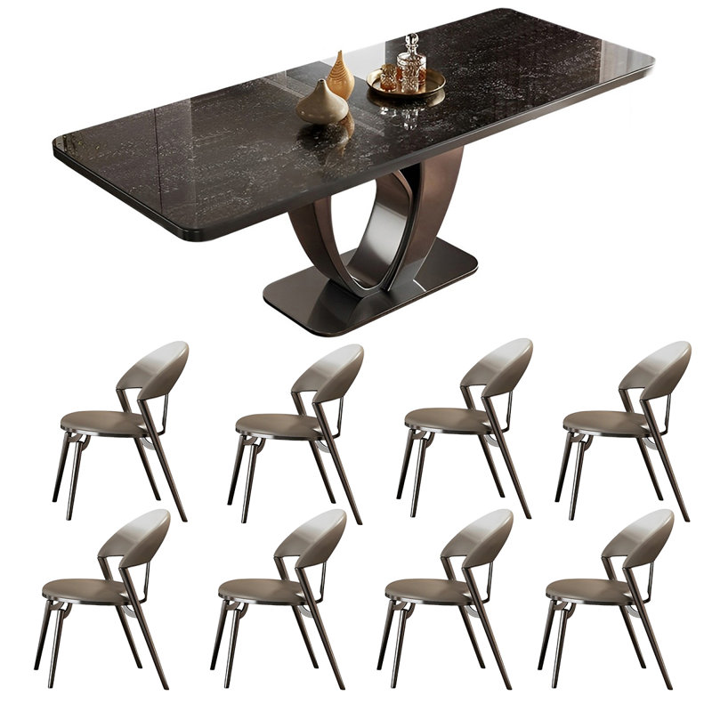 Ensemble de table et de chaises rectangulaires Home Rock