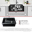 Évier de cuisine encastré à tablier simple en granite noir 30 po-81172338