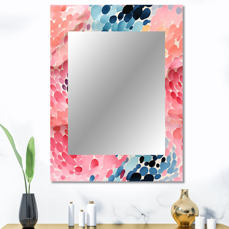 Hastin - Pink Wall Mirror Decor, 40 po x 30 po