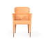 Chaise de salle à manger rembourrée en tissu Peach