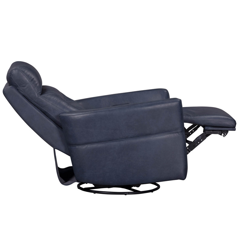 Fauteuil inclinable oscillant électrique Ashley P2, Bleu marine rétro