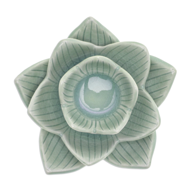 Porte-bougie en céramique Bungalow Rose