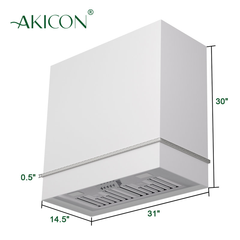 Hotte Akicon 600, Blanc / Nickel