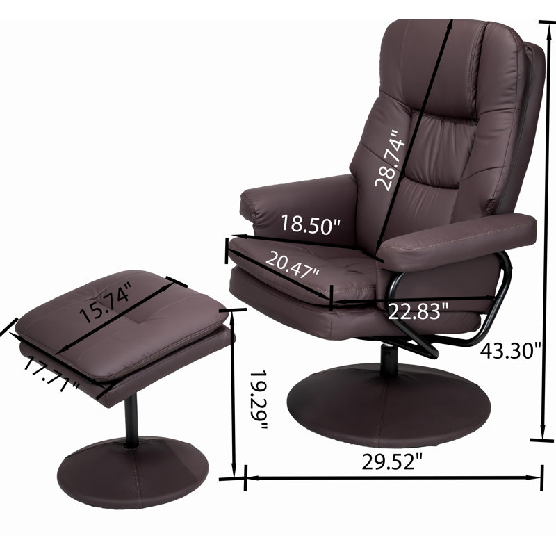 Fauteuil inclinable pivotant en cuir Scratch Cat
