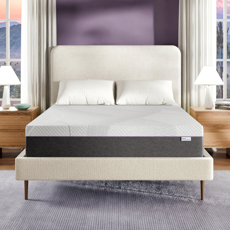 Sleep Innovations Shiloh 14 Inch Green Tea Memory Foam Mattress, Queen Size, Bed in a Box, Medium Feel, 14, Queen